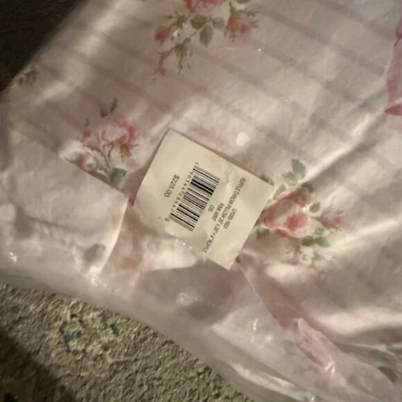 NEW NWT LOVESHACKFANCY RUFFLE THROW PILLOW IN PINK MINT $225 - Picture 2 of 3
